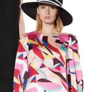 Beulah Style Abstract Print Mini Dress